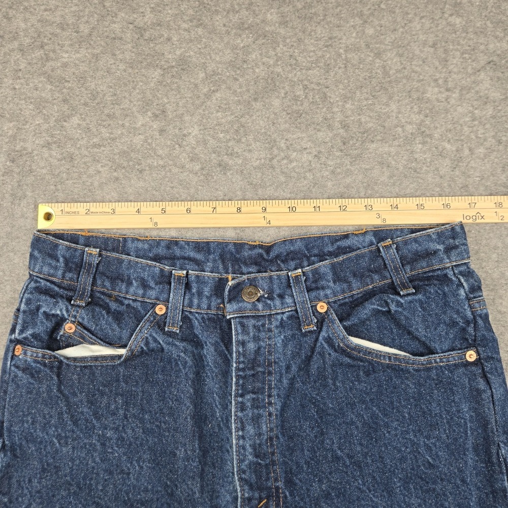 Vintage Levis 20517 0217 Jeans Men's 36x32 Dark Wash Bootcut Orange Tab 1985 USA - Picture 2 of 10